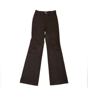 L'Academie Dark Brown Boot Cut Pants